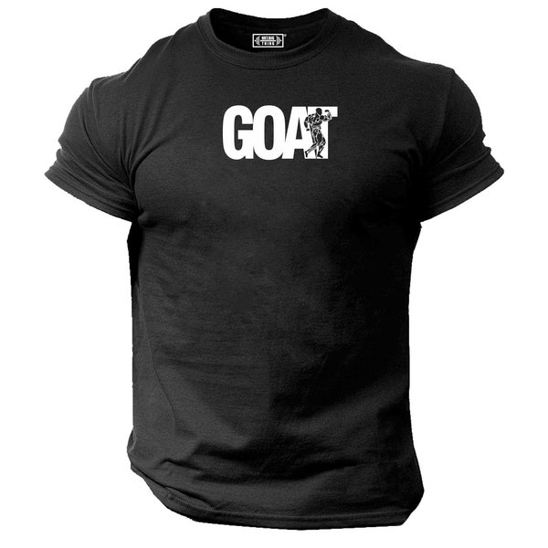 G.O.A.T T Shirt Gym Clothing Bodybuilding Weight Training Workout Exercise Kick Boxing MMA Beast GOAT Muscles Karate Gymwear Men Tee Top