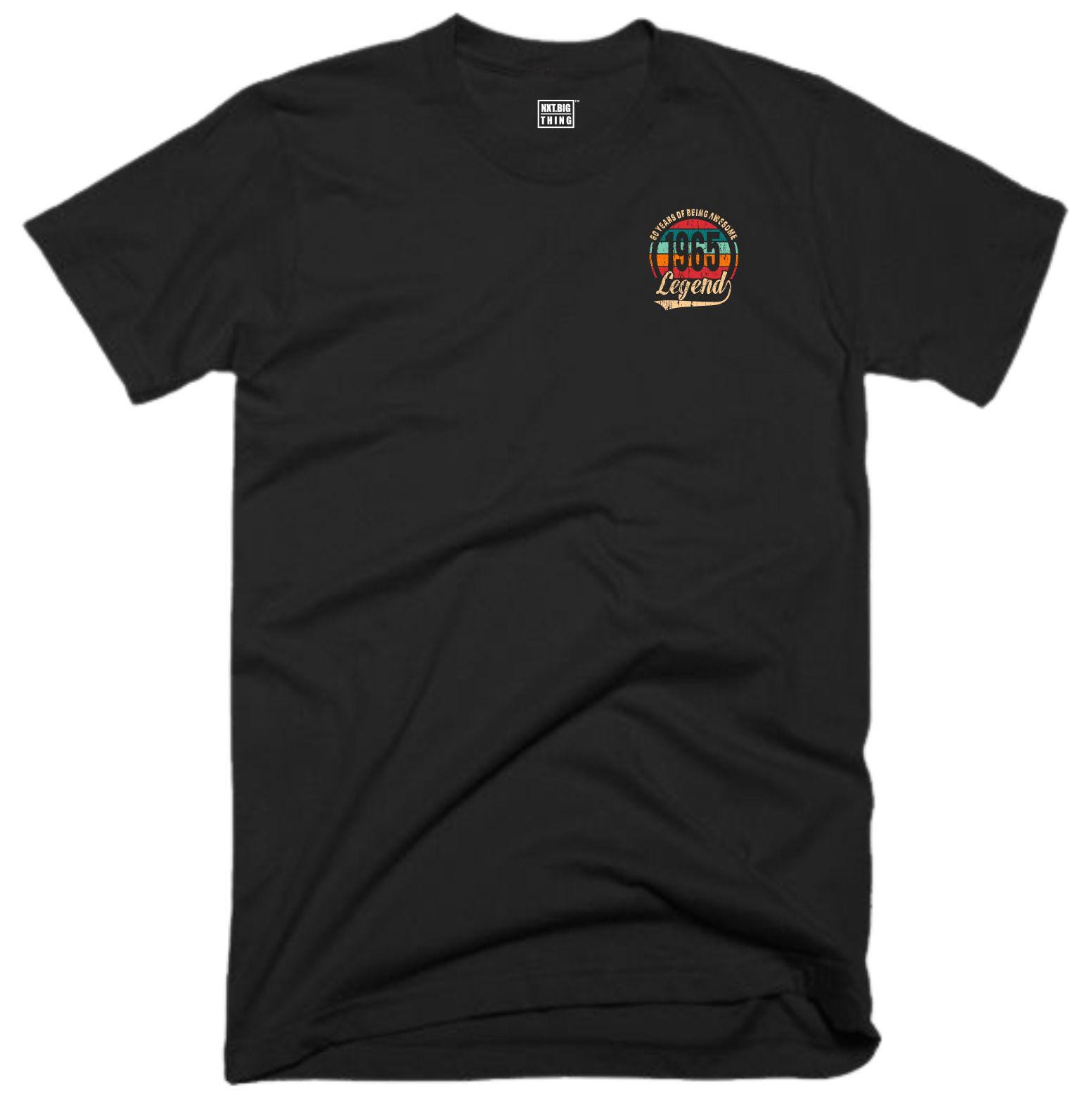 60th Birthday T Shirt Small 60 Years Of Being Awesome Legend Born in 1965 Vintage Classic Joke Christmas Xmas Birthday Fans Gift Men Tee Top