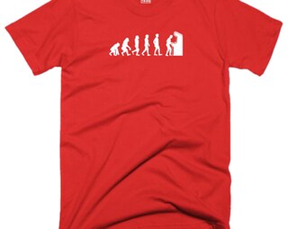 T-Shirt Kiwistar Uomo Con Stampa Computer Gamer Evolution, Girocollo, Cotone, Nero, Taglia M
