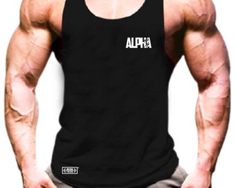 Alpha Vest Pocket Gym Clothing Bodybuilding Training Workout Exercise Boxing Martial Arts Karate MMA Muscles Beast Gymwear Men Tank Top