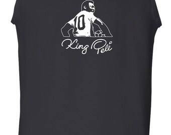 King Pele Vest Pele Brazil Brasil Football Legend Footy Soccer All Time Great GOAT Pray for King Football Fans Birthday Gift Men Tank Top