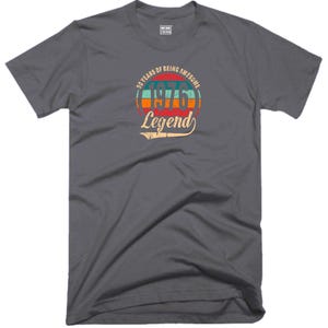 50th Birthday T Shirt 50 Years Of Being Awesome Legend Born in 1976 Funny Joke Vintage Christmas Xmas Birthday Fans Gift Men Tee Top Charcoal