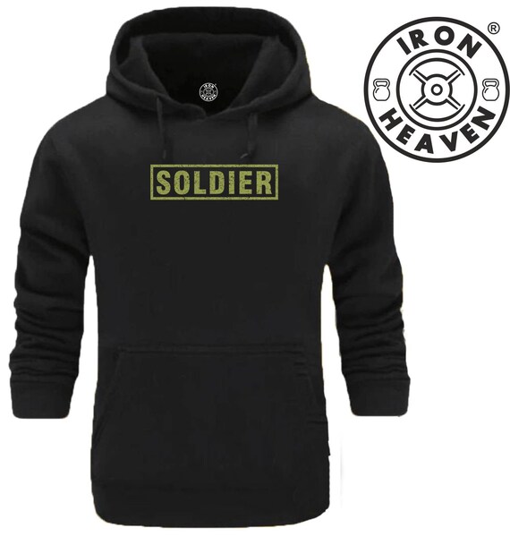 Soldier Hoodie Gym Clothing Bodybuilding Training Workout Exercise