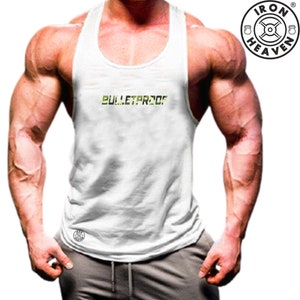 Bulletproof Vest Gym Clothing Bodybuilding Training Workout Exercise Kick Boxing Fitness Martial Arts Military MMA Iron Heaven Men Tank Top