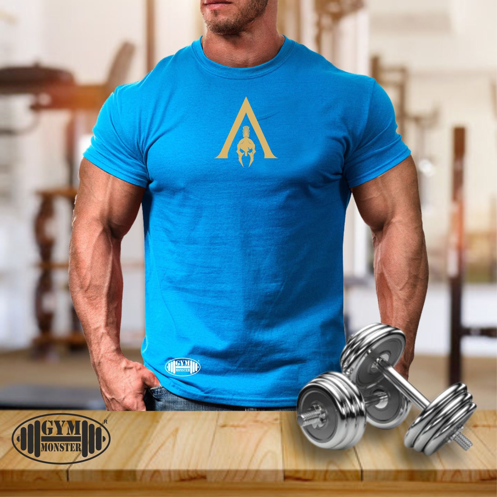 Spartan Lambda Warrior T Shirt Gym Clothing Bodybuilding Training