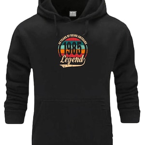 Bluza z kapturem na 40 urodziny 40 lat bycia niesamowitym Wyprodukowano w 1985 r. Urodzony w 1985 r. Klasyczny zabawny prezent urodzinowy dla fanów na Boże Narodzenie Męska bluza z kapturem Top