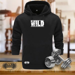 Wild Lion Hoodie Gym Clothing Bodybuilding Weight Training Workout Exercise Fitness Weight Lifting Boxing MMA Beast Gym Monster Men Top