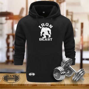 Iron Beast Hoodie Gym Clothing Bodybuilding Training Workout Exercise Fitness Kick Boxing MMA Hiker Alpha Gym Monster Men Sweatshirt Top