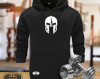 スパルタン ヘルメット パーカー ジムウェア ボディビルディング ウェイトトレーニング ワークアウト エクササイズ フィットネス ボクシング MMA ラムダ ウォリアー ジム モンスター メンズ トップ