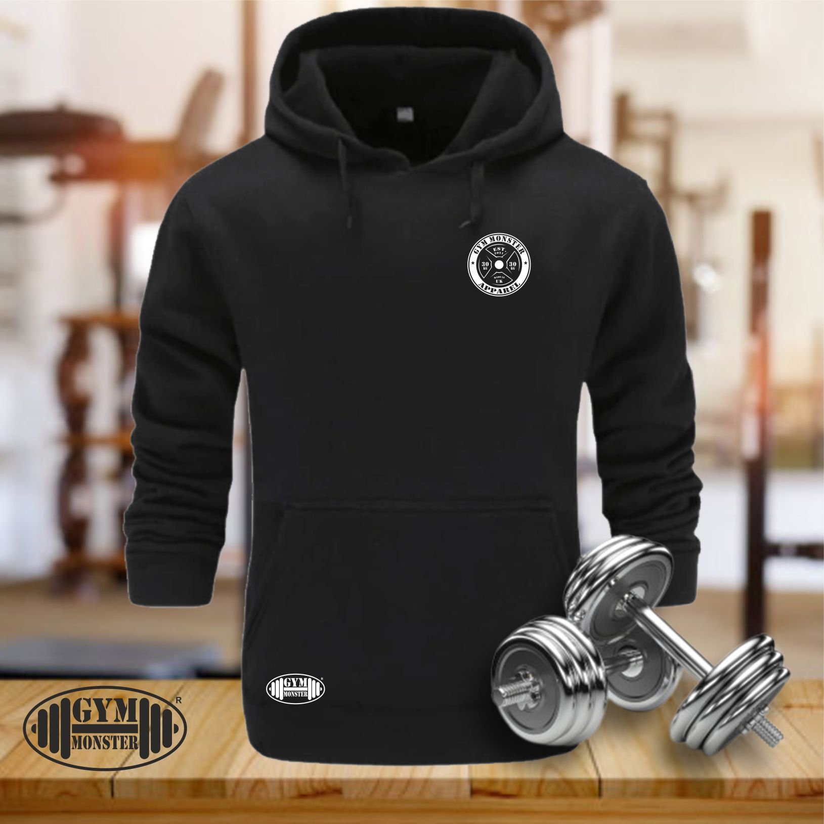 Gym Monster Apparel Hoodie Pocket Gym Clothing Bodybuilding - Etsy Norway