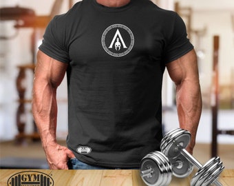 スパルタン シールド Tシャツ ジムウェア ボディビルディング トレーニング ワークアウト エクササイズ ボクシング 格闘技 MMA ラムダ ウォリアー ジム モンスター メンズ Tシャツ トップ