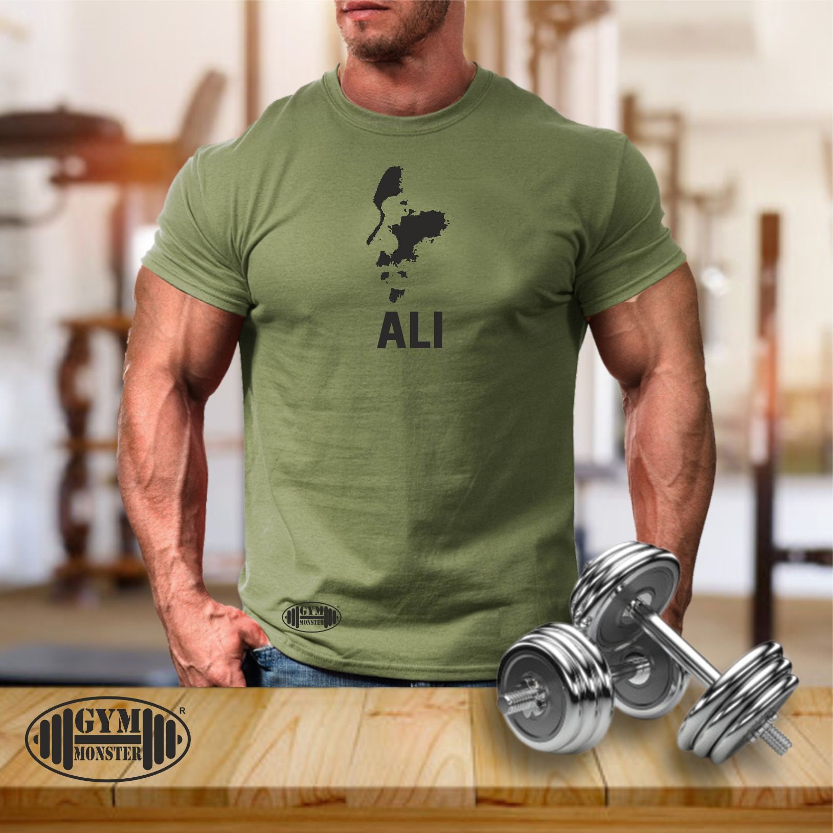 Ali T Shirt Gym Clothing Bodybuilding Training Workout Exercise Fitness Muhammad Ali The Greatest Boxing Martial Arts MMA Men Tee Top
