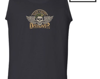 Death Before Dishonor Vest Casual Clothing Casualwear Army Military Remember Fallen Heroes Skull Funny Joke Birthday Gift Tank Top