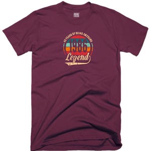 40th Birthday T Shirt 40 Years Of Being Awesome Legend Born in 1986 Funny Joke Halloween Christmas Xmas Birthday Fans Gift Men Tee Top Maroon