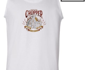 Chopper Vest Bike Clothing Bikewear Biker Gear Motorbike Moto Club Motorcycle MC Cafe Racer Pistons Death Skull Fans Gift Men Tank Top