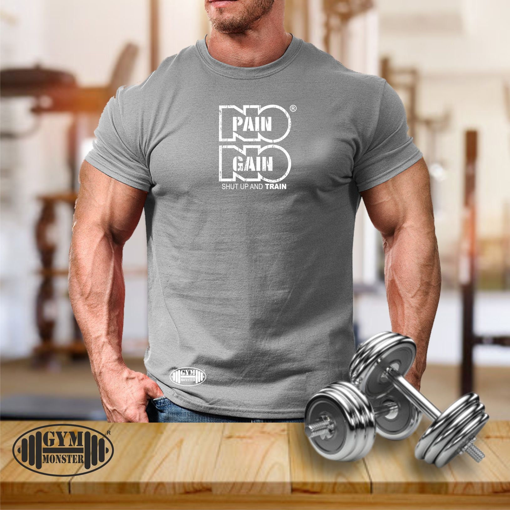 Mai Give Up Palestra Allenamento Bodybuilding Da Uomo Manica Lunga T-Shirt - Foto 5