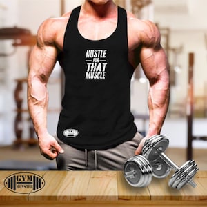 Hustle For That Muscle Vest Gym Clothing Bodybuilding Training Workout Exercise Kick Boxing Martial Arts MMA Beast Gym Monster Men Tank Top