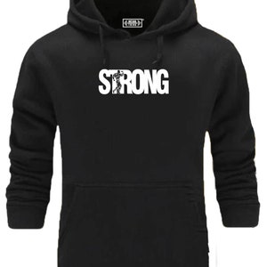 Strong Hoodie Gym Clothing Bodybuilding Weight Training Workout Exercise Fitness Lifting Boxing MMA Beast Muscles Gymwear Men Sweatshirt Top