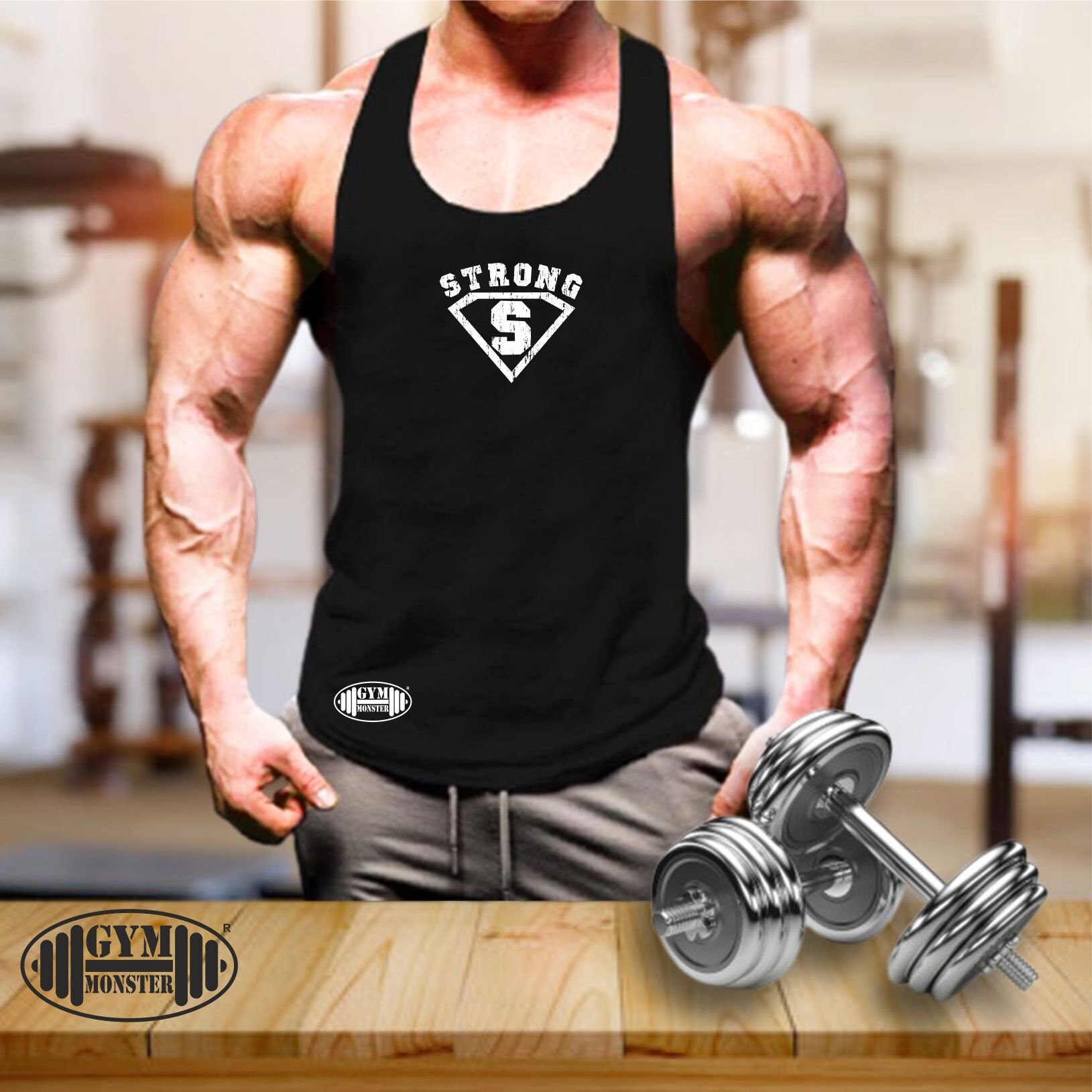 Vestiti Da Yoga Abbigliamento Sportivo Completi Palestra Maglia Da Uomo Abbigliamento Fitness Palestra Stringer Canotta Uomo Bodybuilding Canotta Allenamento Canottiere Da Corsa Camicia Senza Maniche - Foto 3