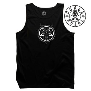 Baphomet Goat Vest Muziek Kleding Pop Rock n Roll Heavy Metal Death Pentagram Unholy Goth Satanic Church Fans Xmas Gift Mannen Tank Top