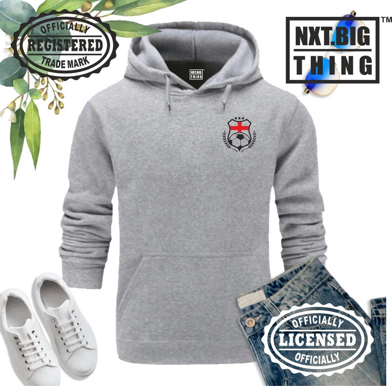 England Football Hoodie Pocket Flag Three Lions Fans Barmy Army Kit