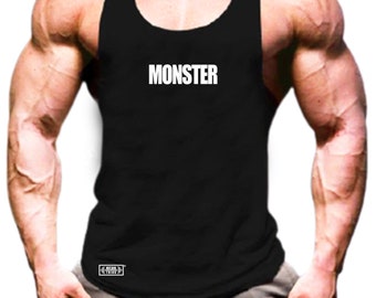 Monster Vest Gym Clothing Bodybuilding Weight Training Workout Exercise Boxing Martial Arts Karate MMA Strongman Alpha Gymwear Men Tank Top