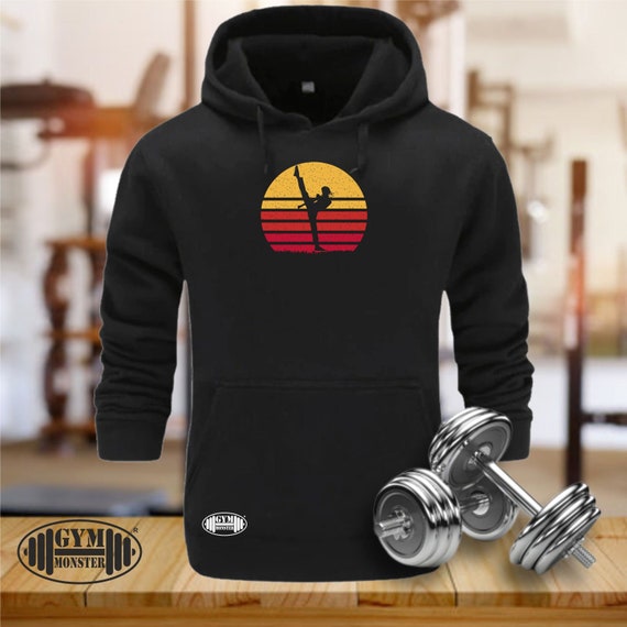 Karate Hoodie Gym Ropa Culturismo Entrenamiento con pesas Ejercicio Ejercicio Artes Marciales Taekwondo Kick Boxing MMA Gym Monster Hombres Top