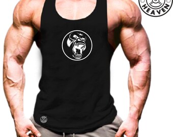 Gorilla Roar Vest Gym Clothing Bodybuilding Weight Training Workout Exercise Boxing Martial Arts MMA Beast Iron Heaven Gymwear Men Tank Top