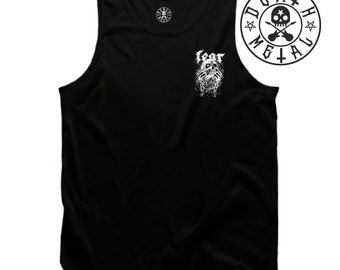 Praying Skull Vest Small Music Clothing Pop Rock Roll Heavy Metal Death Pentagram Unholy Goth Satanic Devil Eye Fans Xmas Gift Men Tank Top