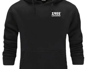 1955 Legend Hoodie Pocket Birthday Clothing 70th Birthday 70 Years Legend Born in 1955 Funny Vintage Retro Classic Xmas Gift Sweatshirt Top