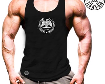SPQR Eagle Vest Gym Clothing Bodybuilding Training Workout Exercise Boxing MMA Roman Empire Gladiator Warrior Iron Heaven Men Tank Top