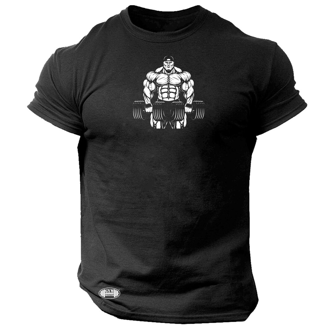 Musculation Shirts Muscles Dumbbells T Shirt Gym Clothing Bodybuilding Training Workout ...