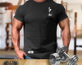 Ali T Shirt Pocket Gym Clothing Bodybuilding Training Workout Exercise Kick Muhammad Ali The Greatest Boxing Martial Arts MMA Men Tee Top