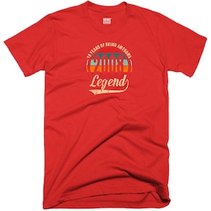 18TH Birthday T Shirt 18 Years Of Being Awesome Legend Born in 2008 Funny Joke Halloween Christmas Xmas Birthday Fans Gift Men Tee Top Red