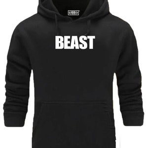 Beast Hoodie Gym Clothing Bodybuilding Weight Training Workout Exercise Fitness Kick Boxing Karate MMA Strongman Gymwear Men Sweatshirt Top