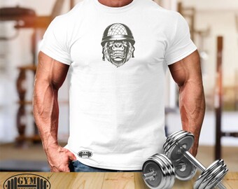 Commando Gorilla T Shirt Gym Monster Clothing Bodybuilding