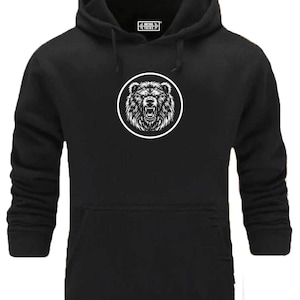 Bear Hoodie Gym Clothing Bodybuilding Weight Training Workout Exercise Fitness Lifting Boxing MMA Big Cat Beast Gift Sweatshirt Men Top