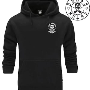 Devil Skull Hoodie Pocket Music Clothing Pop Rock n Roll Will Never Die Heavy Metal Death Gothic Church Fans Xmas Gift Men Sweatshirt Top