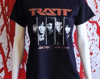 Ratt , Heavy Metal Band , From The Album Dancing Undercover, Black T-shirt For Women  (DTP)