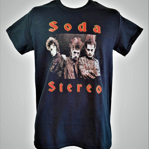 Soda Stereo black t-shirt musica ligera album size S toXL (DTP)