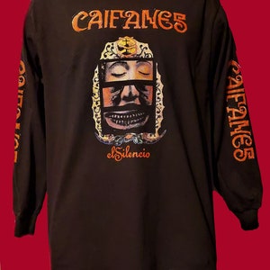 Caifanes ,Rock Mexicano Band , Black Long Sleeve T-shirt ,For Men (DTP) El Silencio .....
