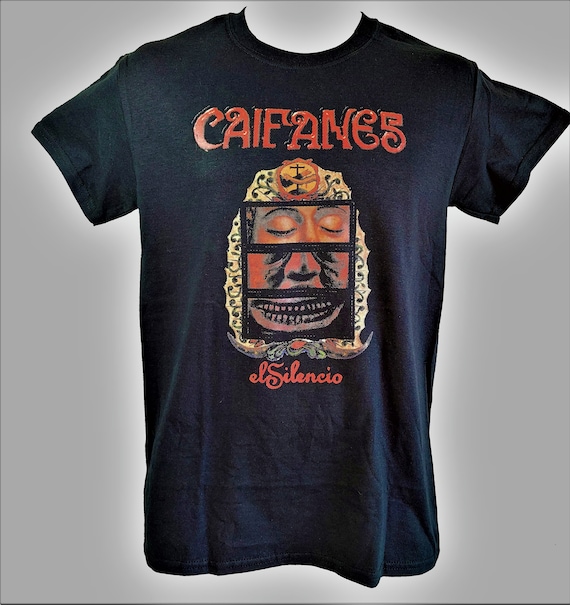 Caifanes Mexican Rock Band, Black T-Shirt, El Silencio album,for men, size  S To XL (DTP)