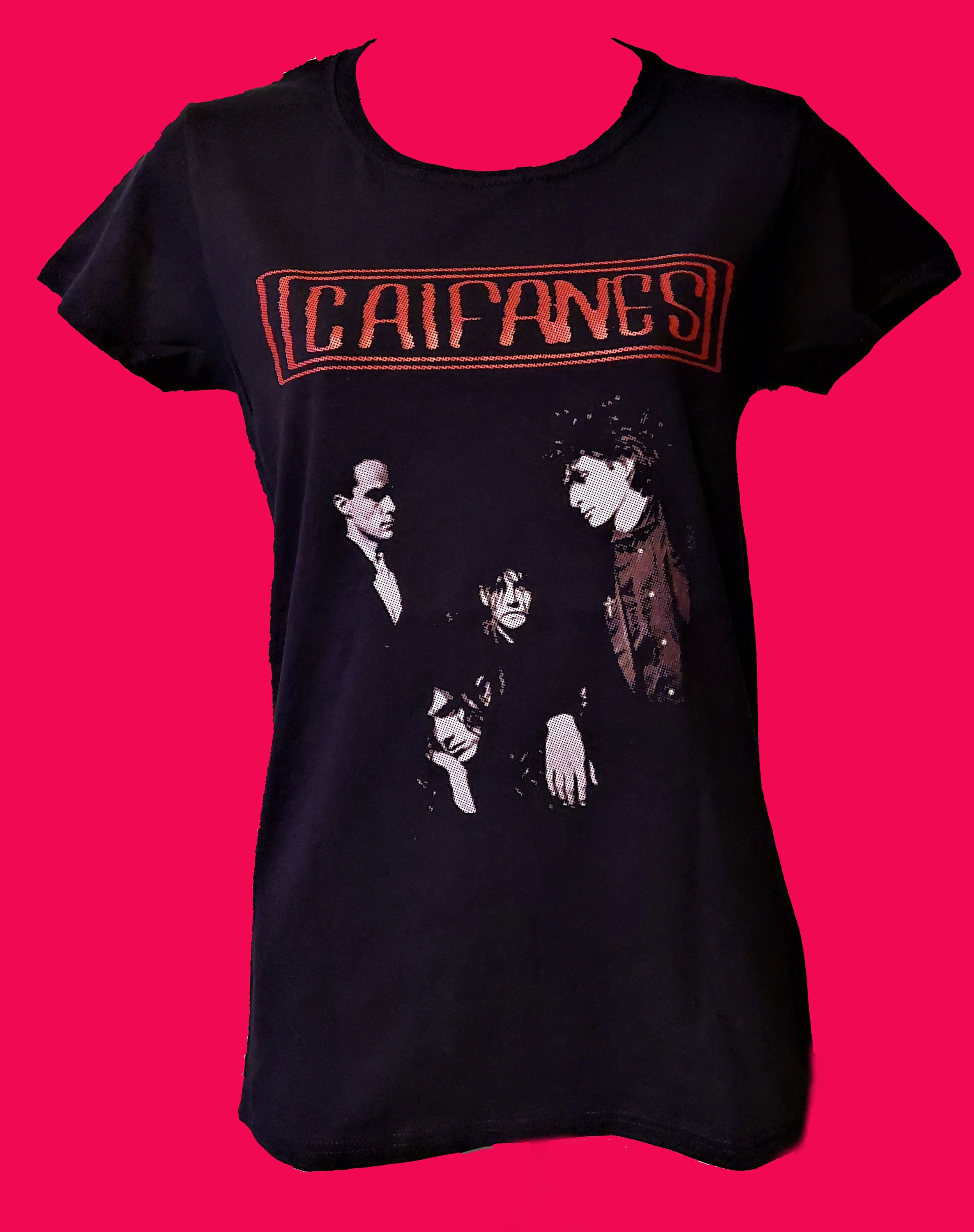 shalom〜♬CANDY RIBBONS TEE / black Caifanes ,rock Mexicano , First Album Band , Black T-shirt