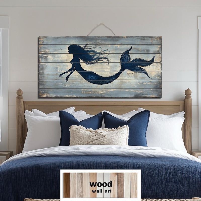 Wood Mermaid Wall Decor - Etsy