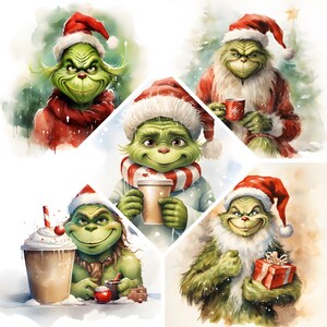 Merry Grinchmas Watercolor Print The Grinch Christmas -  Portugal