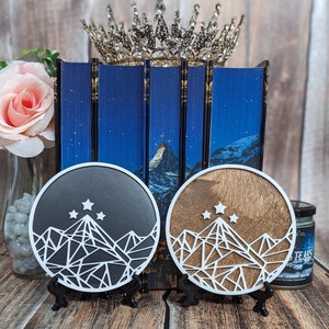 City of Starlight Night Court Insignia, A Court of Thorns and Roses, Officially Licensed Sarah J Maas Bookshelf Sign - Shelf Sitter
