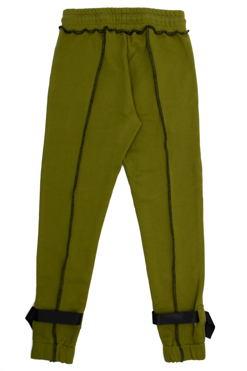 Buckle Sweatpants In Olive image 6