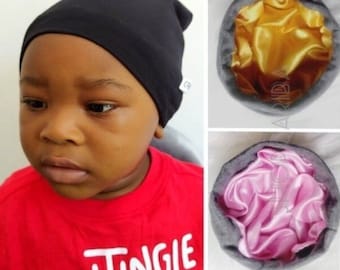 satin lined beanie hats for babies , toddler , child , multiple colors