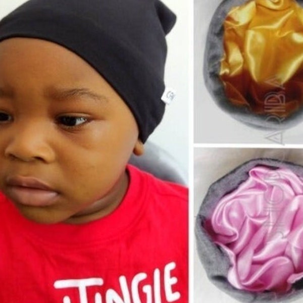 satin lined beanie hats for babies , toddler , child , multiple colors