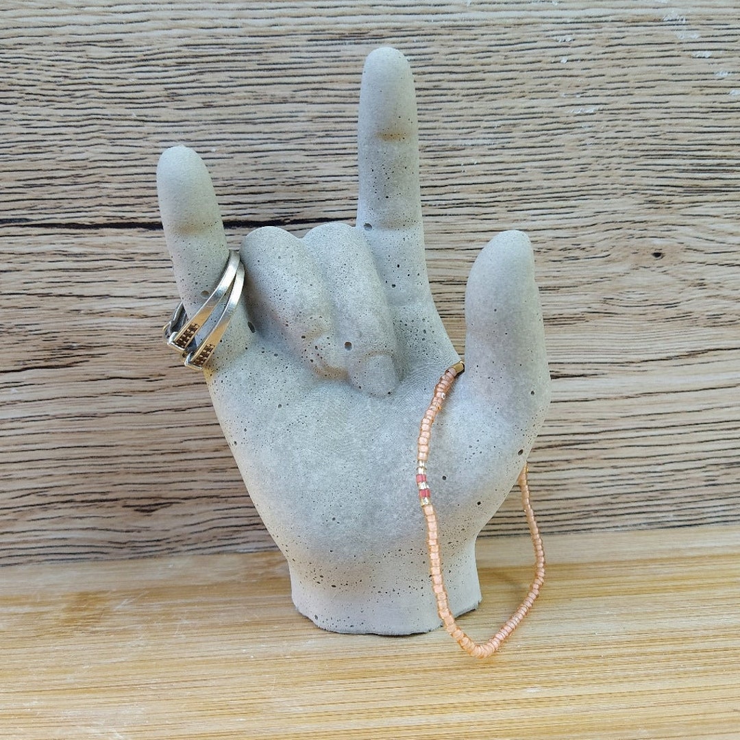 i love you sign language hand statue